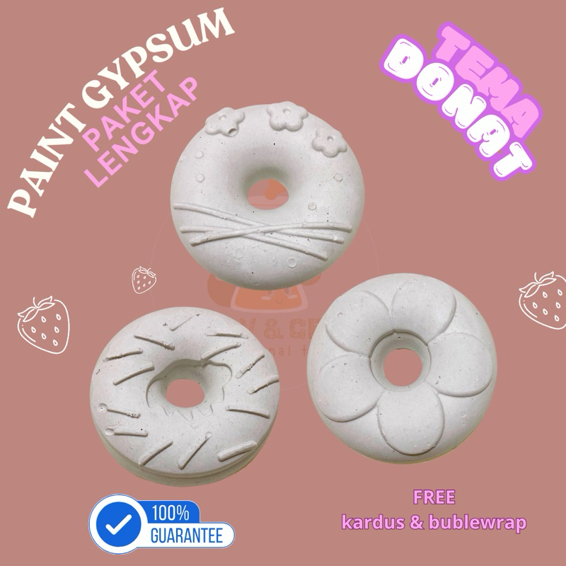 PATUNG GYPSUM GIFSUM / MEWARNAI GIPSUM / PATUNG DONAT CUPCAKE / GIPSUM DONAT
