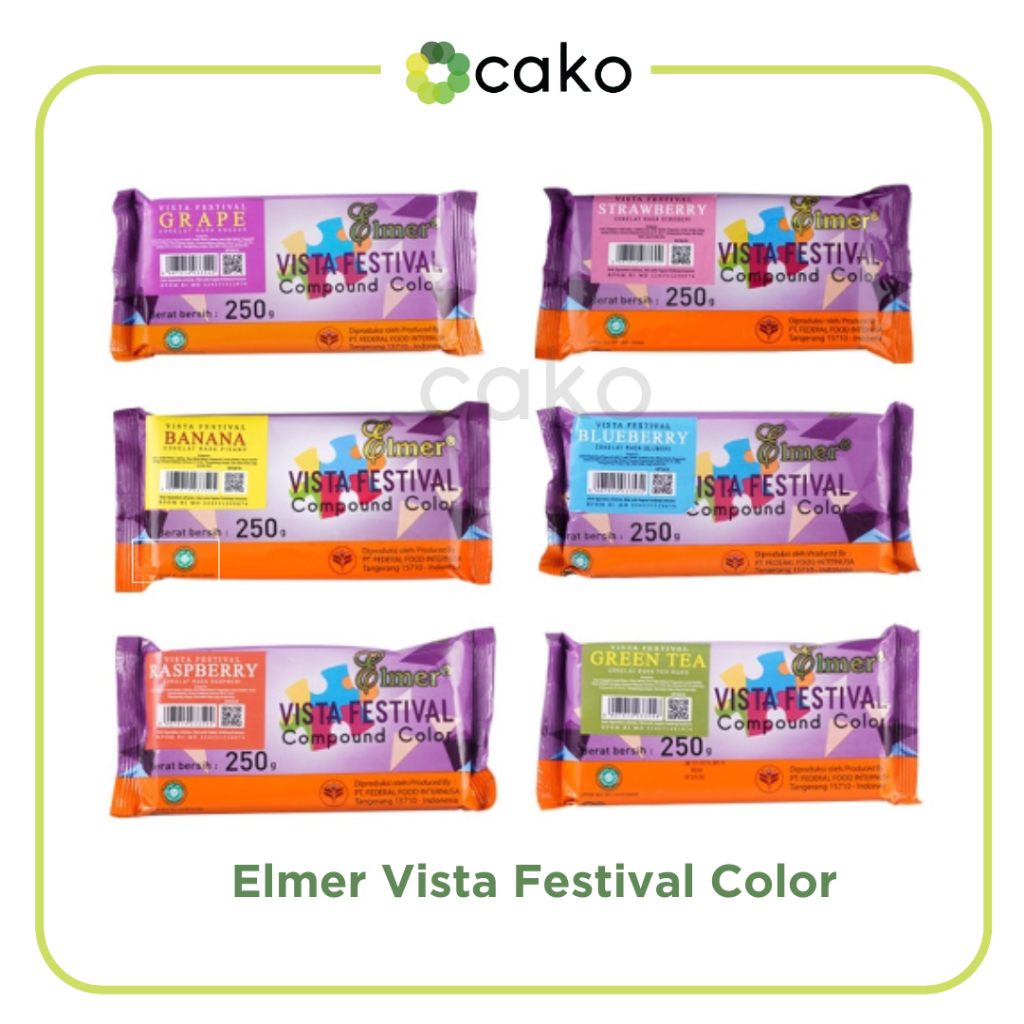 

Elmer Vista Festival Colour Chocolate Compound 250gr / Coklat Warna