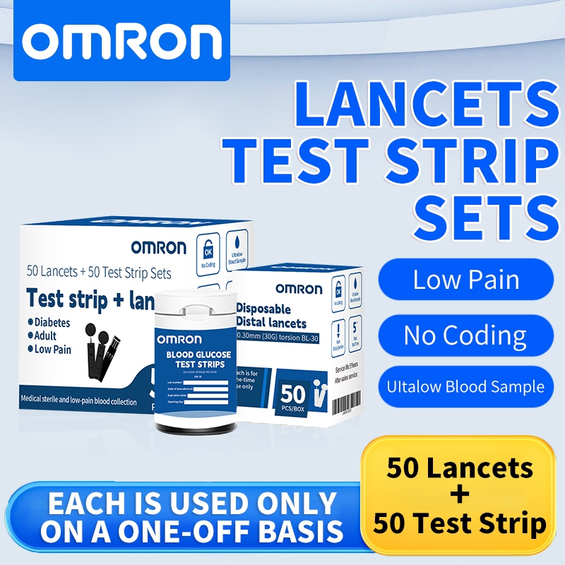 OMRON Strip Gula Darah(50 Strip+Lancet) Stik Gula Darah Cek gula darah