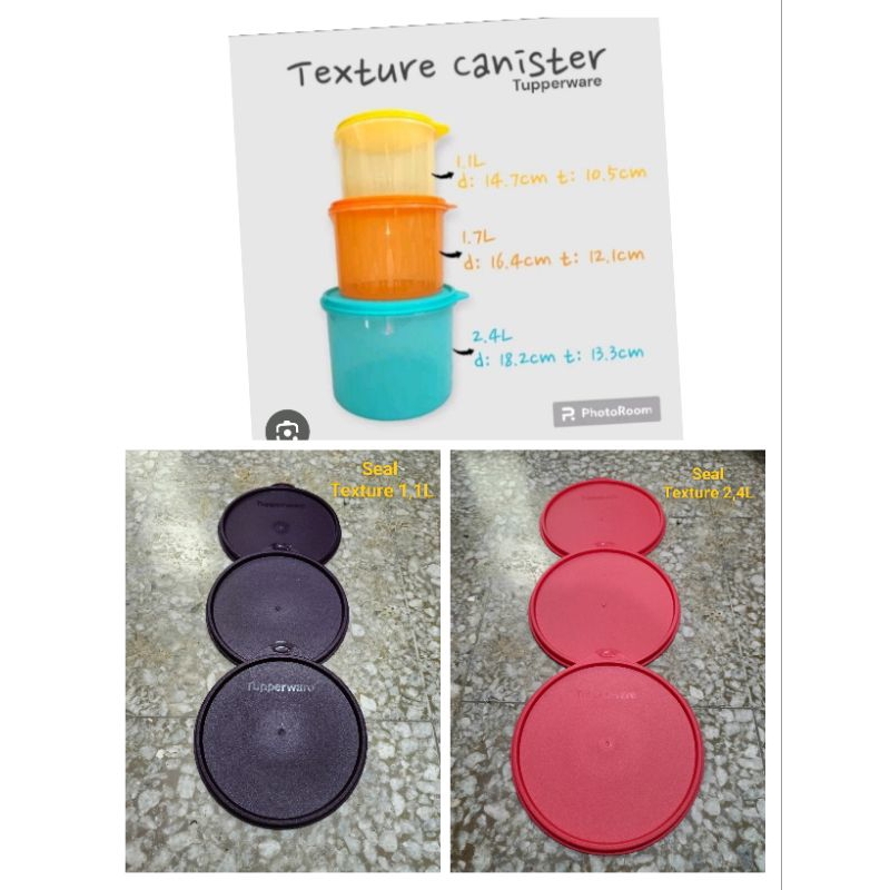 Seal/tutup Texture Canister