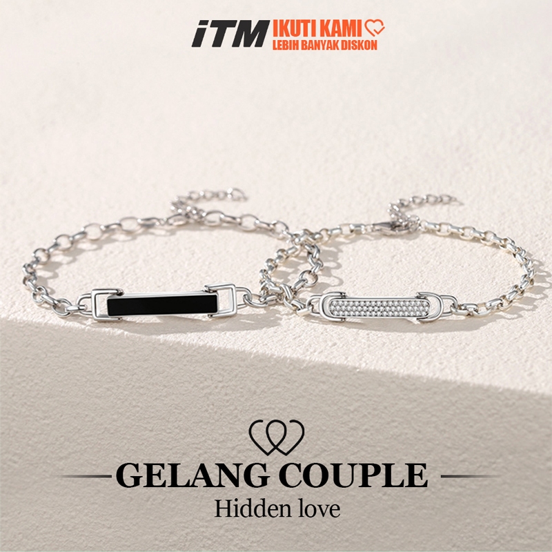 ITM Gelang Couple Pasangan Hidden love-couple Gelang fashion Gelang/Titanium material no karat