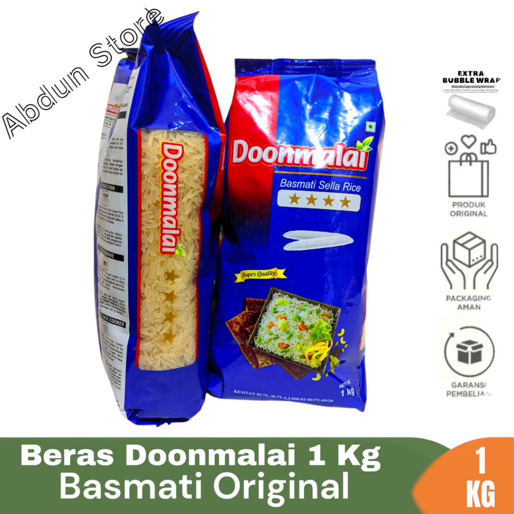 

BERAS DOONMALAI SELLA RICE BASMATI ORIGONAL ASLI 1KG