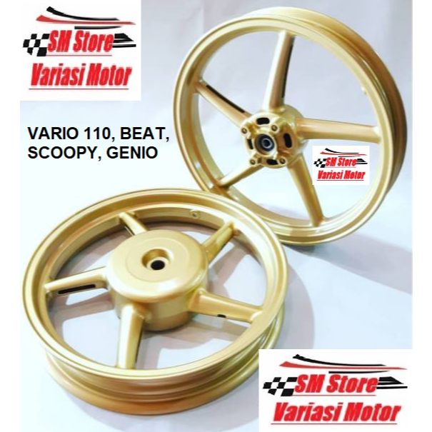PELANG VLEG VELG RACING VROSSI SANCA GOLD COPY RCB RING 14 VARIO 110 BEAT SCOOPY GENIO Palang 5 Sanc