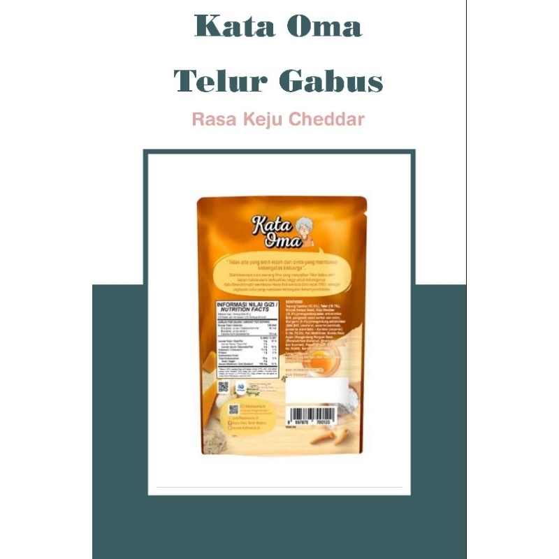 

Kata Oma Telur Gabus rasa Keju Cheddar 50gr