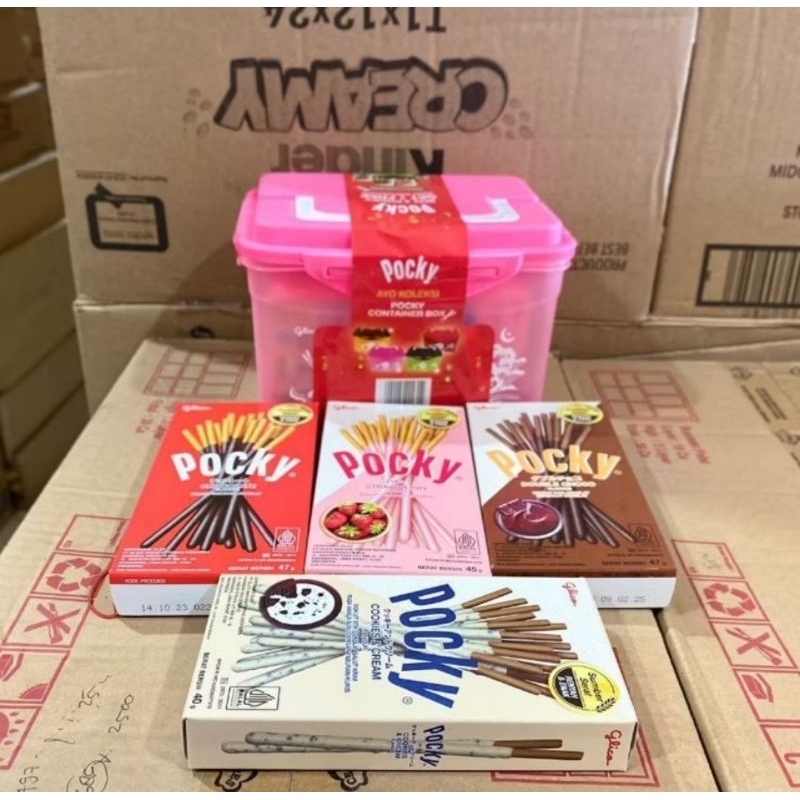 

coklat Pocky Isi 4 rasa free kontainer