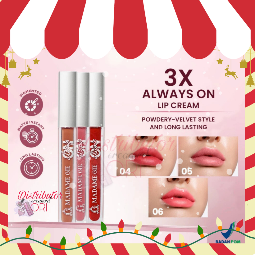 Madame Gie Lip Cream Always On Matte BPOM / lip cream madame gie / LIPSTIK