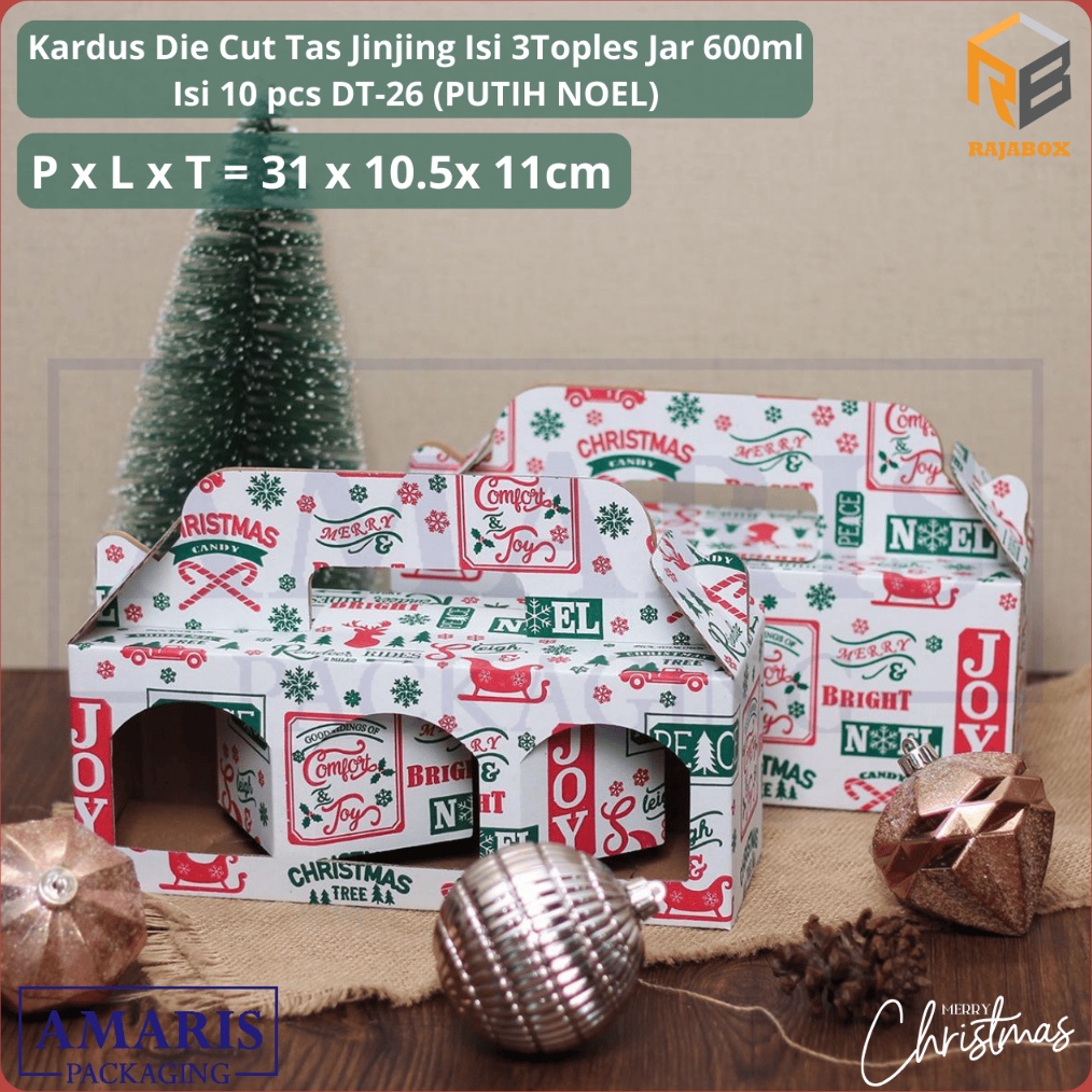 

Diskon Anggota Box Natal Model Tas Jinjing Untuk Toples Silinder Diameter 1Cm Tinggi 1Cm PxLxT 31x15x11cm Isi 1 Pcs DT26