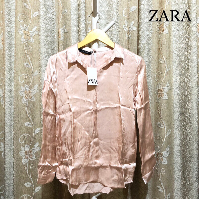 KEMEJA ZARA SATIN SUTRA