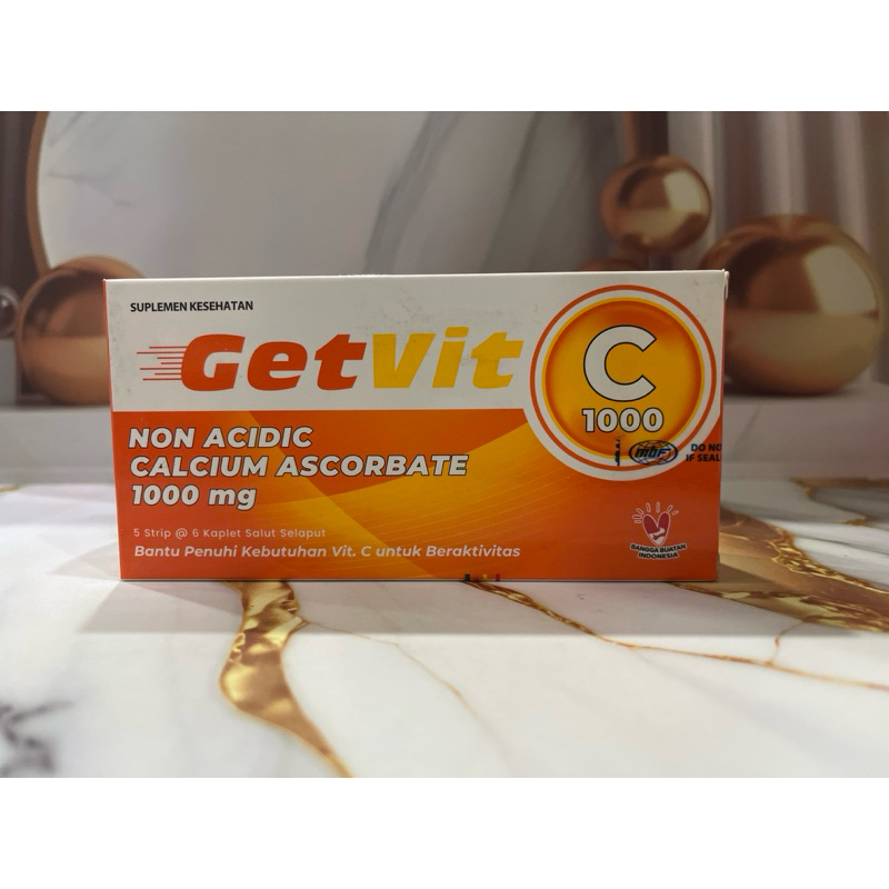 GETVIT C 1000mg NON ACIDIC VITAMIN C 1000mg YANG AMAN BUAT LAMBUNG TIDAK MENIMBULKAN ASAM LAMBUNG