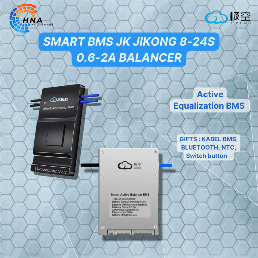 Jk Jikong Smart BMS 8S - 24S Active Balancer 0.6A - 2A Baterai Lifepo4