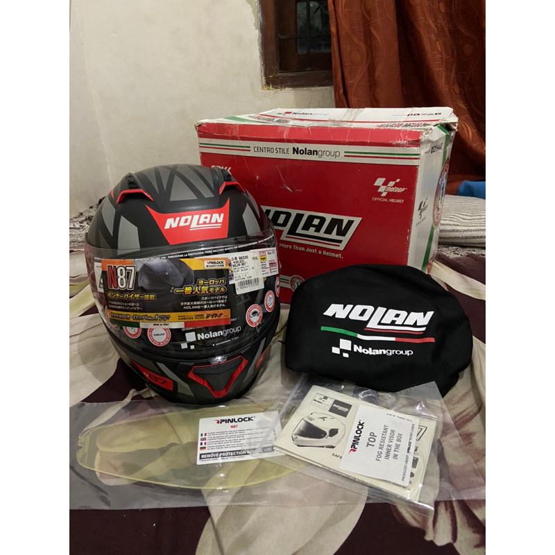 NOLAN HELMET N87 069 ORIGINALITY N-COM FLAT BLACK NEW