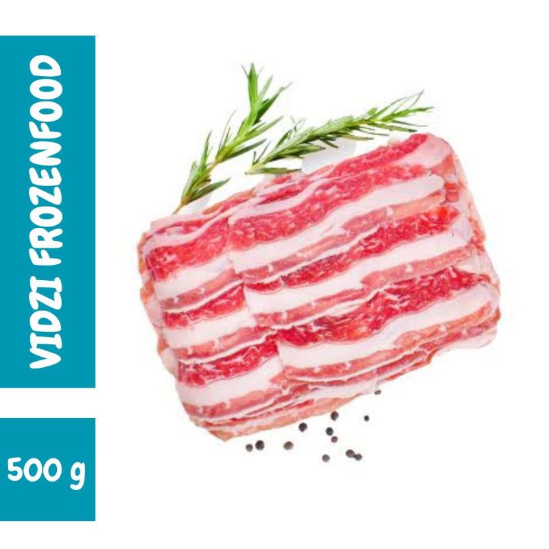 

Daging Sapi Beef Slice US Shortplate Premium 500g / Sukiyaki / Grill / Steamboat / BBQ