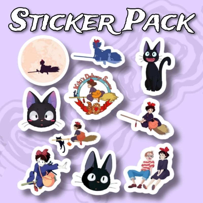 

Sticker Kiki's Delivery Service Pack isi 10 pcs Vinyl Waterproof