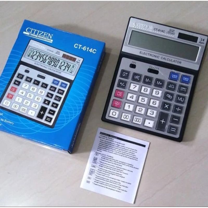 

Kalkulator Ct 614 C 14 Digit / Calculator Ct 614 14 Digit Tombol Besar