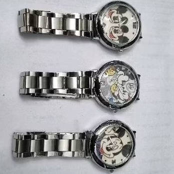 jam tangan arloji fashion  wanita/pria remaja/dewasa RANTAI/STRAP MICKEY/MINNIE MOUSE VINTAGE PREMIU