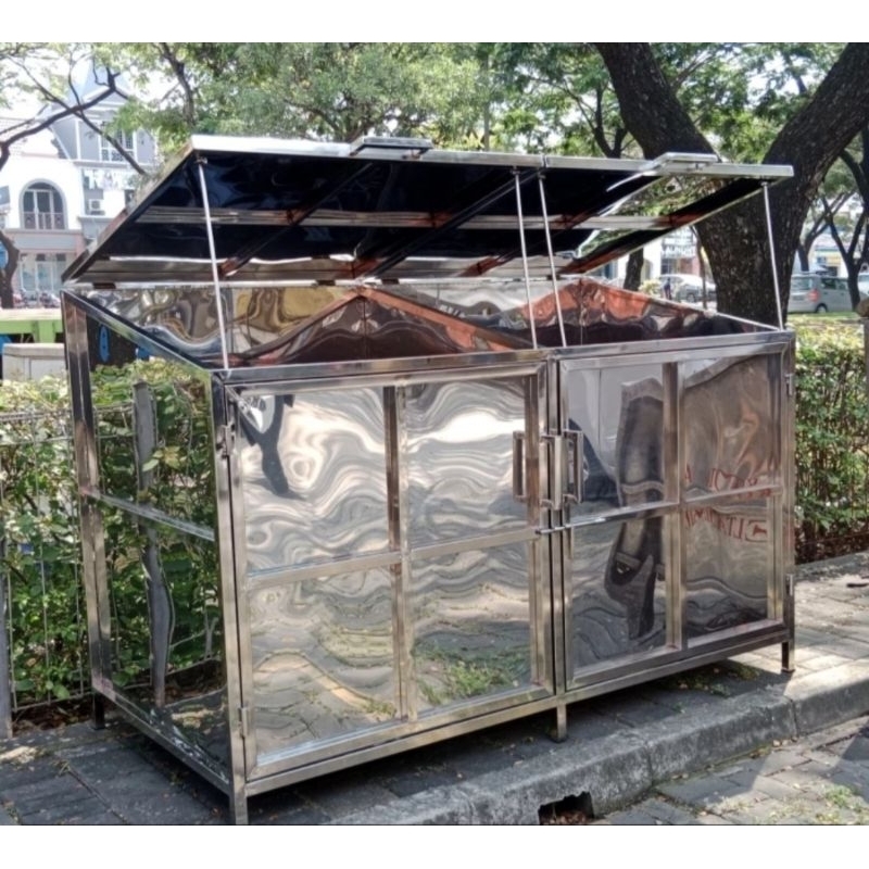 Bak sampah kountainer stainless / bak sampah