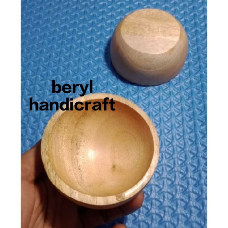 mangkok kayu 8x4cm  kayu mahoni