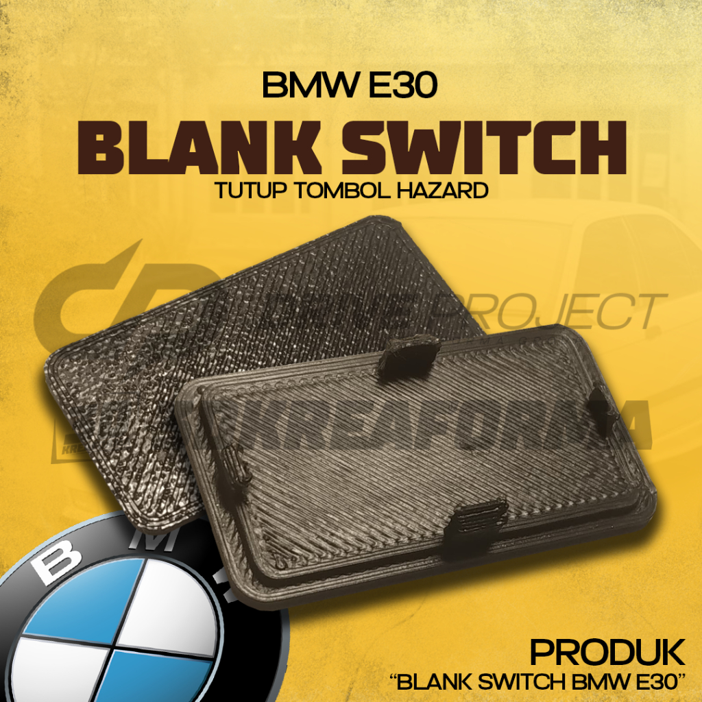 BMW E30 blank switch tutup tombol hazard ac heather speaker difoger