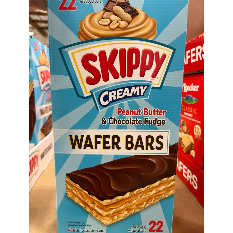 

Skippy Creamy Peanut Butter & Chocolate Fudge Wafer Bars 100% ORIGINAL USA