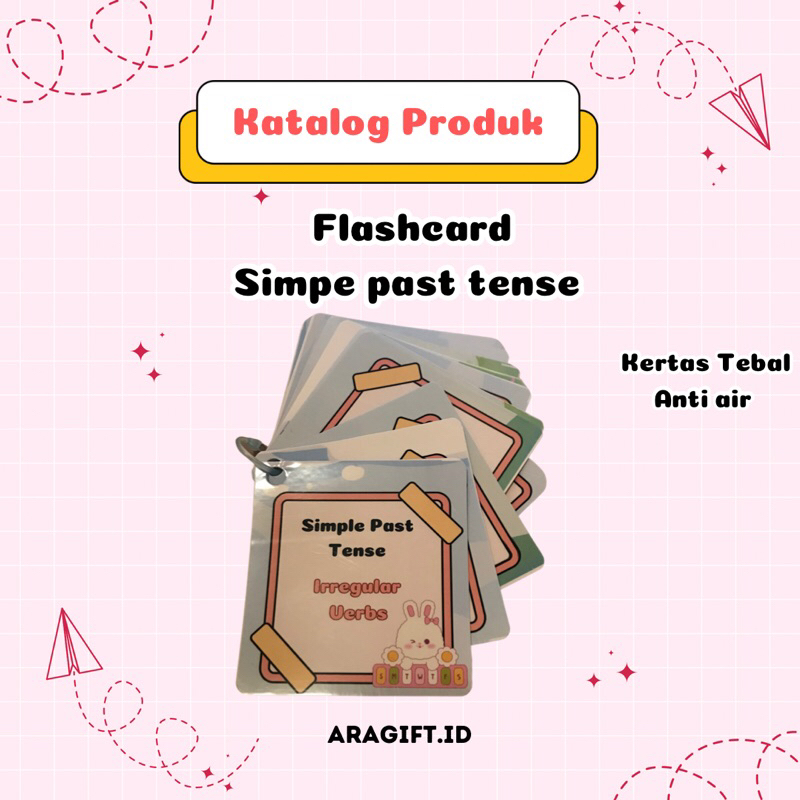 

Flashcard simple past tense kartu belajar siswa