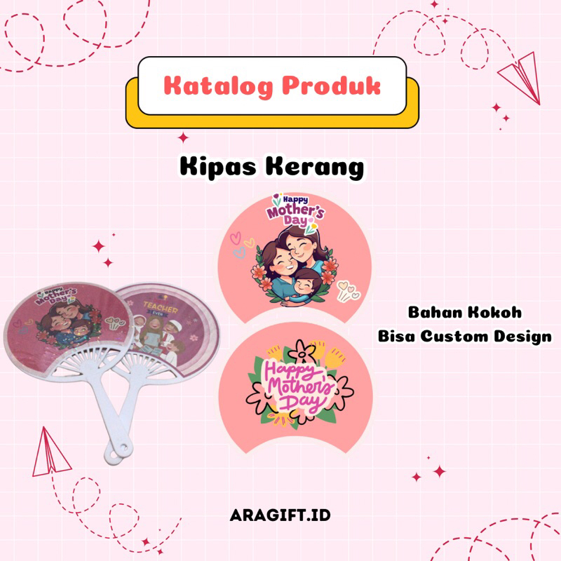 Kipas kerang custom design souvenir ulang tahun kipas tangan custom