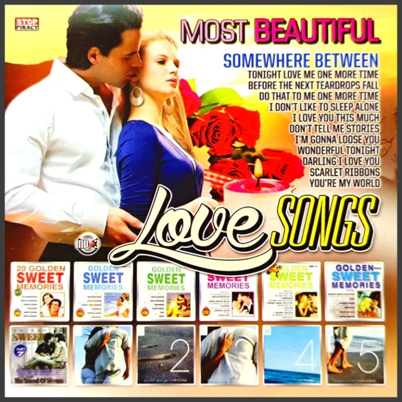 Kaset MP3 Audio Musik 200 Lagu Barat Golden Sweet Memories Love Songs Campuran Album Pilihan Terlari