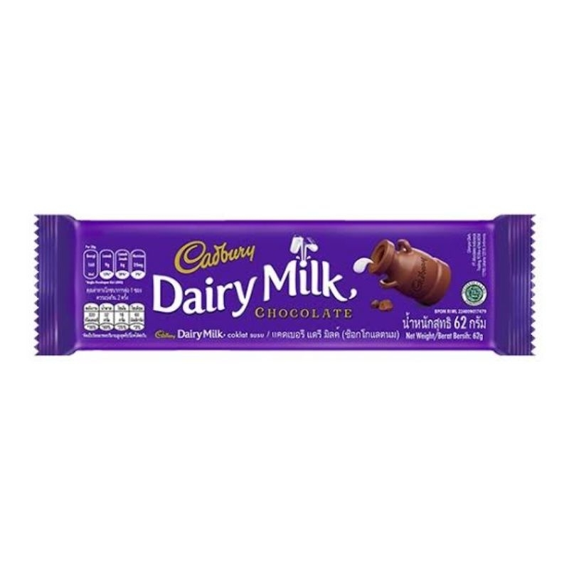 Cadbury dairy milk 62gr coklat batang 62 gram khusus instan