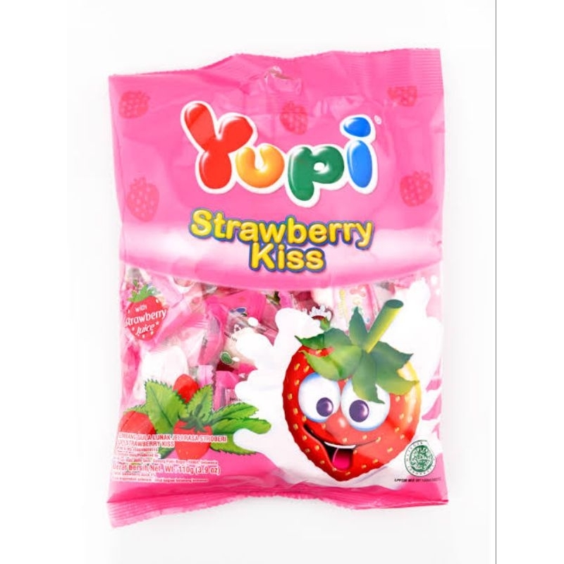 

yupi strawberry kiss 110 gr bag