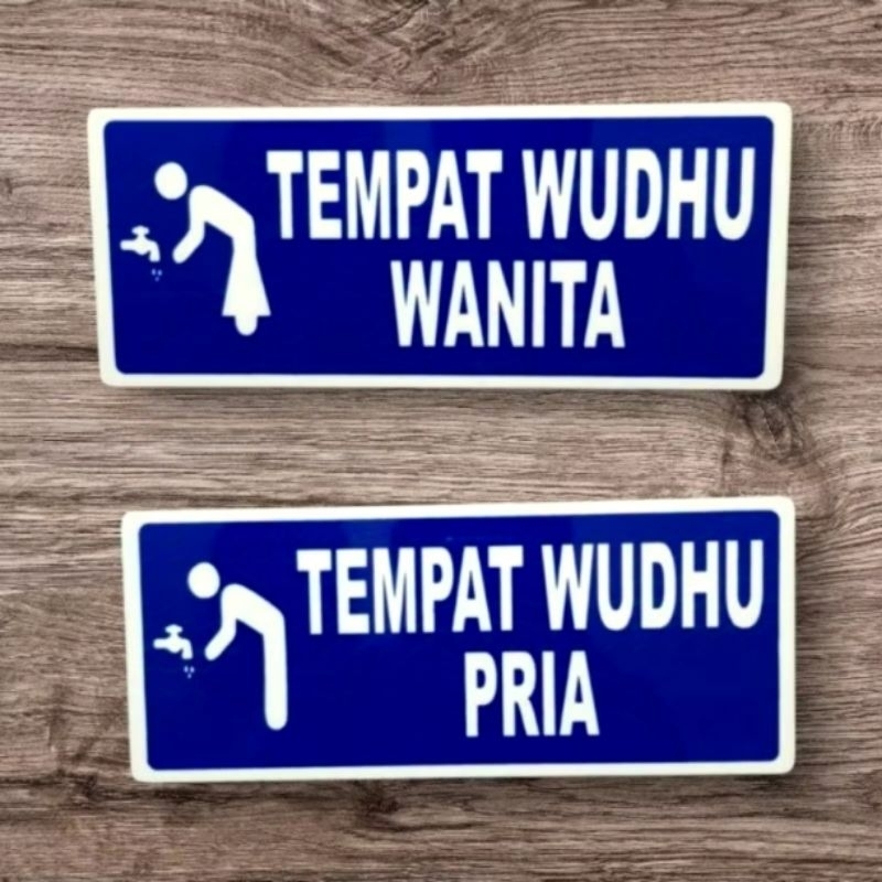 

Akrilik papan tanda TEMPAT WUDHU PRIA & WANITA harga sepasang