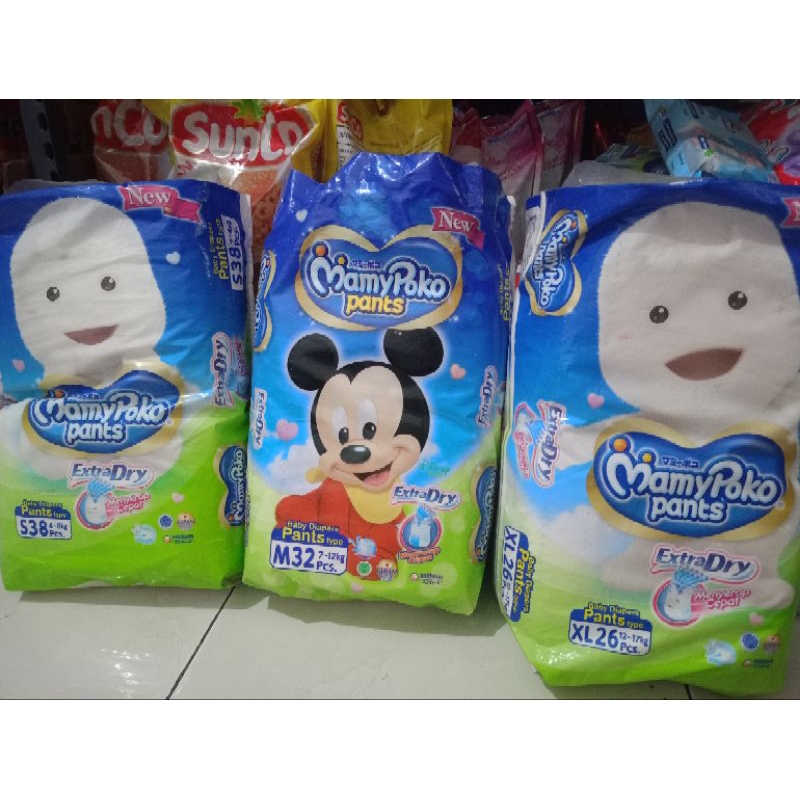 Mamypoko extra dry S38/M32/XL26