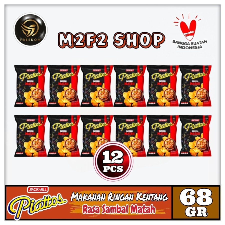 

Piattos Keripik Kentang Rasa Sambal Matah | Snack Makanan Ringan Bag - 68 gr (Kemasan 12 Pcs)