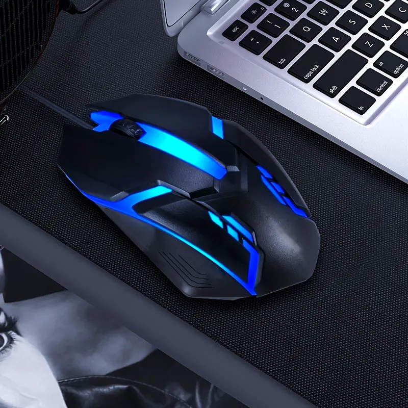 Mouse Gaming Wired USB Plug /Panjang kabel terpanjang,X1 Nuos tikus, tikus kabel pelangi GB 1pc Wire