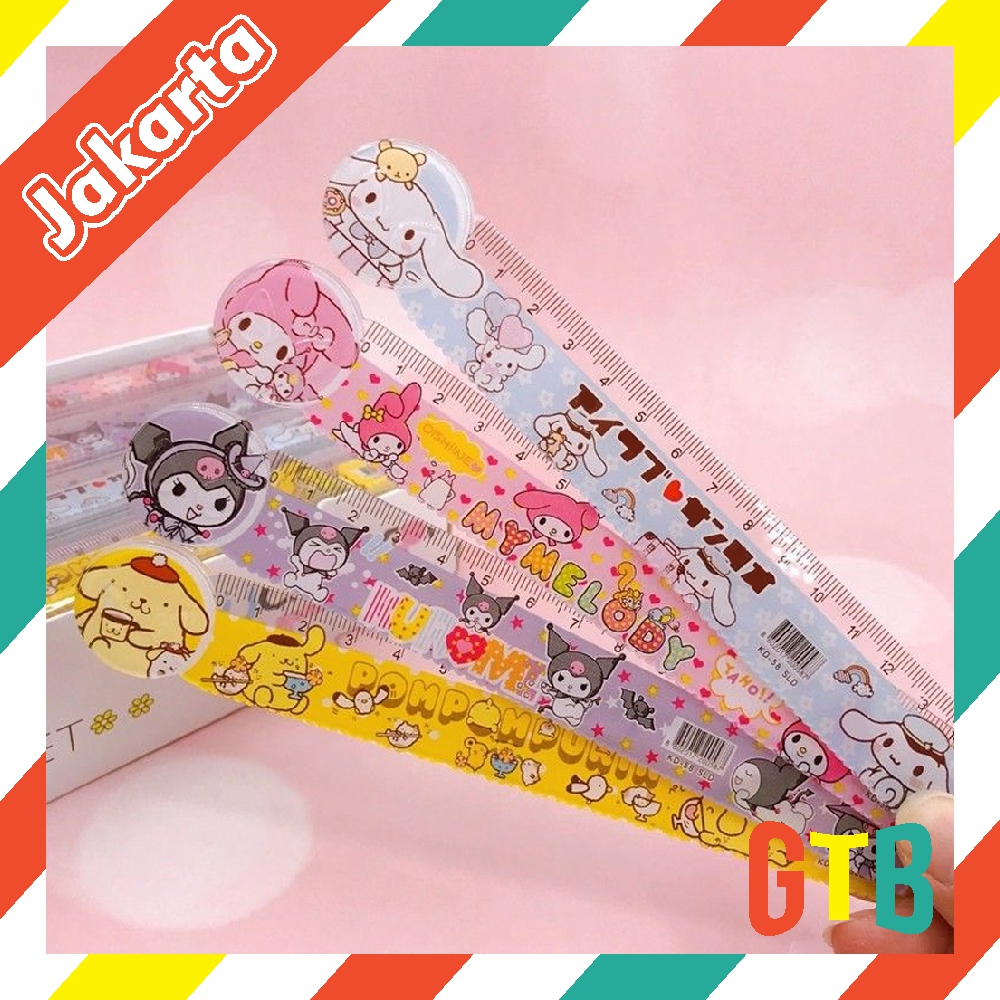 

GTB Penggaris 15cm Cute Ruler Lucu Harga Termurah Ruler karakter kuromi Lengkap Best Quality S143