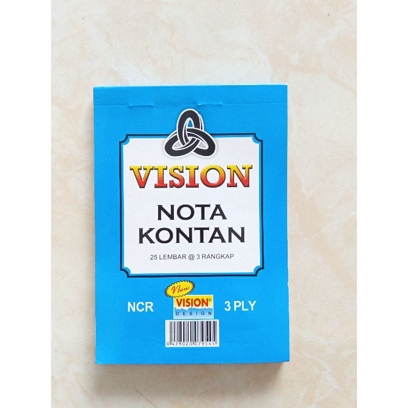 

nota kontan vision 25 lembar 3ply