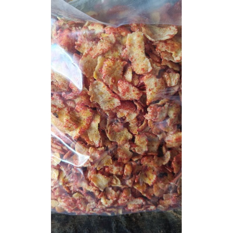 

(250gr)cemet pedas/emping jagung pedas manis gurih