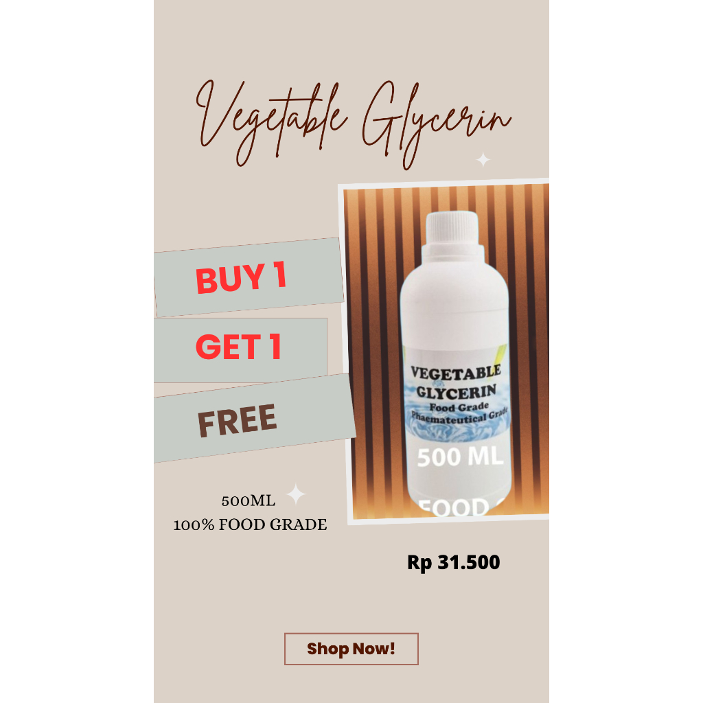 Vegetable Glycerin 500 ml - Vegetable Gliserin - VG - Gliserol