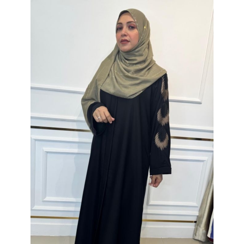 Abaya Dubai New/Abaya Dubai ORI/Abaya Dubai Bordir Coklat
