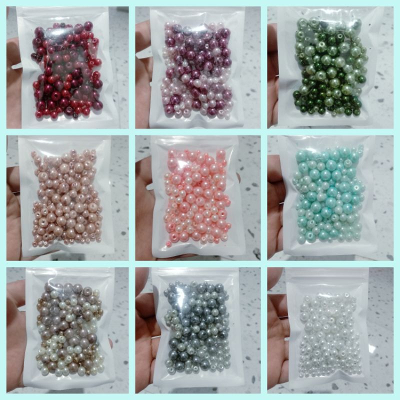 Mutiara sintetis mix 40gram ,Mutiara mix,bahan payet kebaya