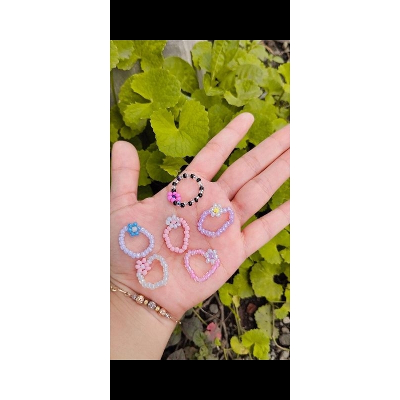 Cincin manik isi 6pcs rendom. CINCIN MANIK // CINCIN KOREA //CINCIN LUCU // CINCIN MUTIARA