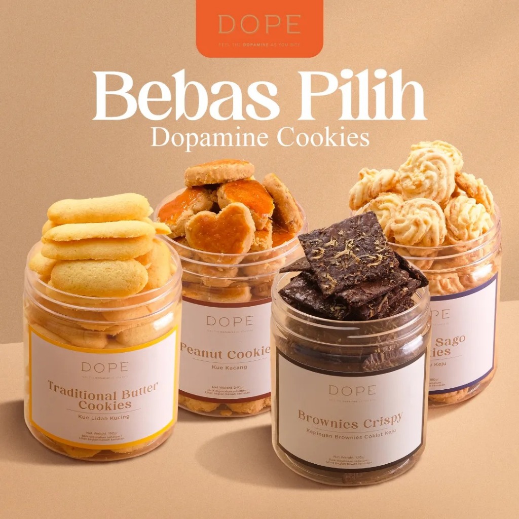 

DOPE Bebas Pilih Kue Kering Nastar Wijsman Keju Premium / Kue Kering Premium / Camilan Kue Kering / Nastar Keju / Brownies Crispy Premium Chocolate / Lidah Kucing / Sagu Keju / Kue Kacang / Hampers Gift Kue Kering Premium