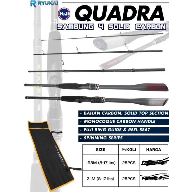 joran ryukai quadra carbon solid sambung 4