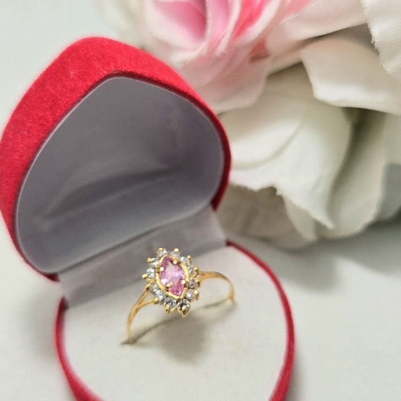 Cincin Lady Day Pink Emas Muda