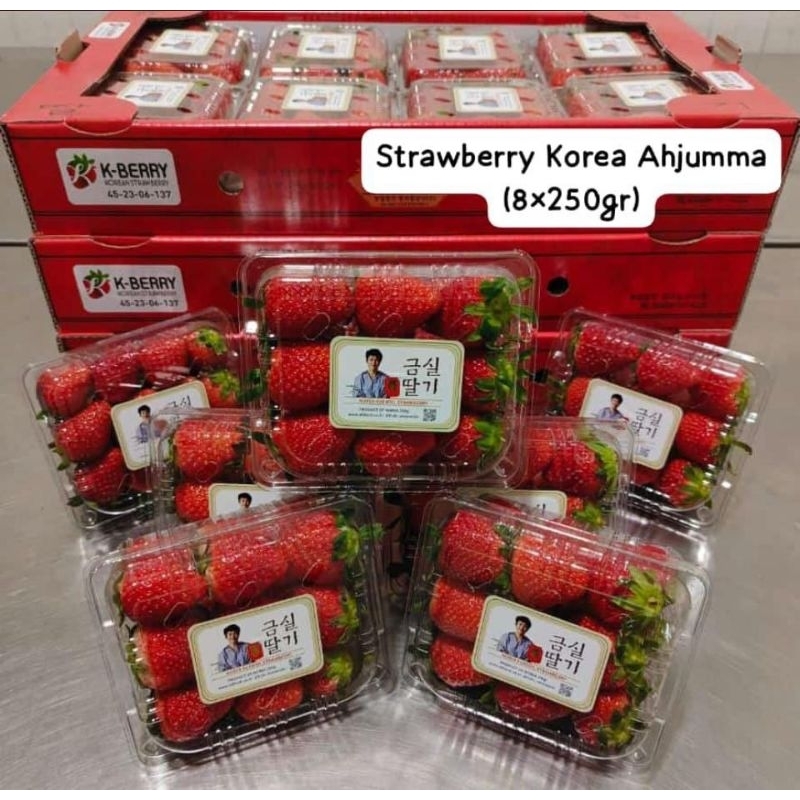 

Strawberry Korea Ahjumma berat 250/pac