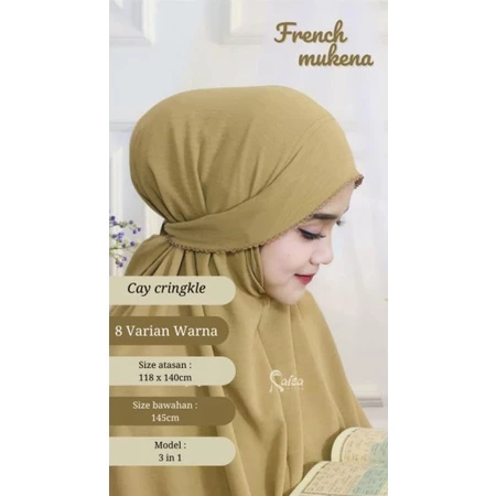 RAISA HIJAB MUKENA French Lesti matt Cringkel Airflow cocok untuk mahar pernikahan seserahan