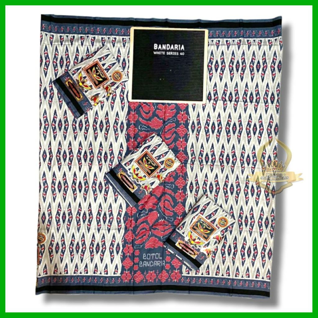Sarung Tenun Halus / Sarung Botol Bandaria Putih / Sarung Goyor Jumbo / Sarung Goyor Printing  / Sar