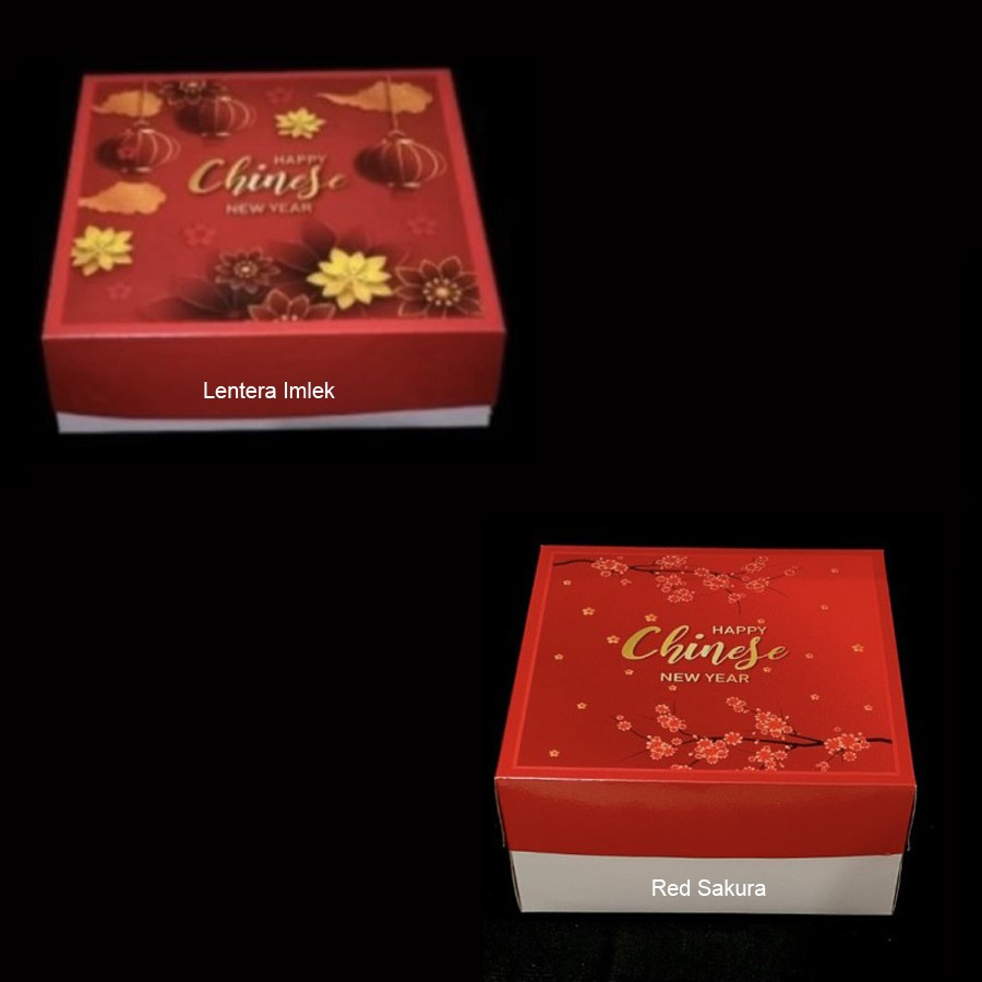 

( 10pcs ) Box cake imlek ukuran 20x20 cm kotak kue lapis legit cny dus kue packaging hampers sincia