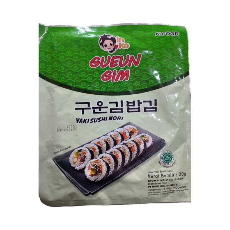 

Inko gueun gim rumput laut gimbab sushi nori 20gr ic