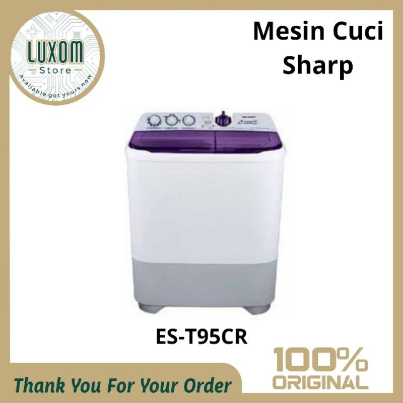 Mesin Cuci Sharp ES-T95CR (9kg) /Mesin cuci sharp 2 tabung/mesin cuci/sharp/mesin cuci 2 tabung