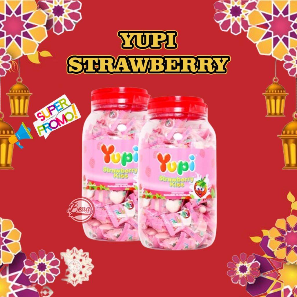 

YUPI STRAWBERRY KISS – TOPLES 300 Gram