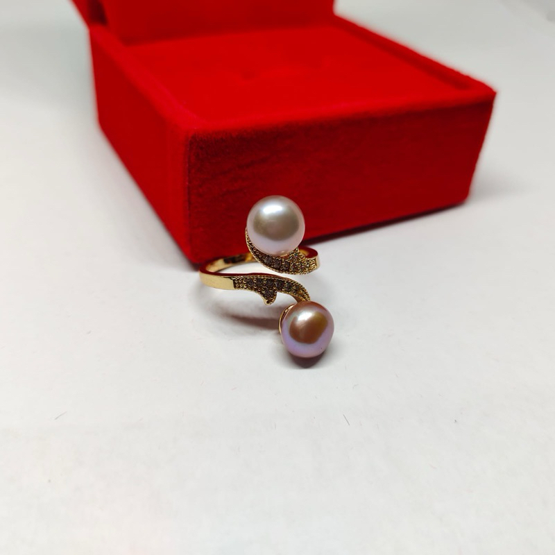 cincin two pearls mutiara lombok